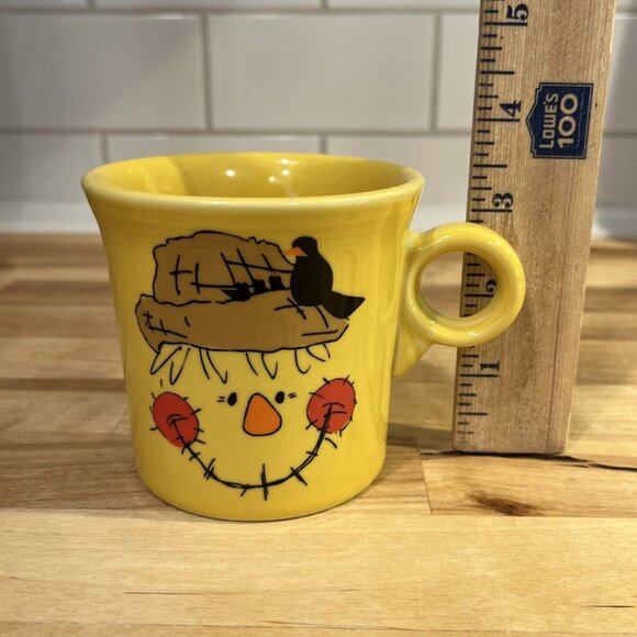 Fiesta Happy Scarecrow Coffee Mug Cup HLC USA Yellow Sunflower - Picture 6 of 6